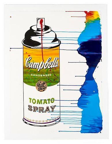 Mr. Brainwash, (French, b. 1966), Untitled (Campbell Tomato Soup Spray), 2009
