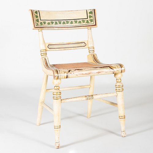 Federal Painted and Caned Fancy Chair, Baltimore 