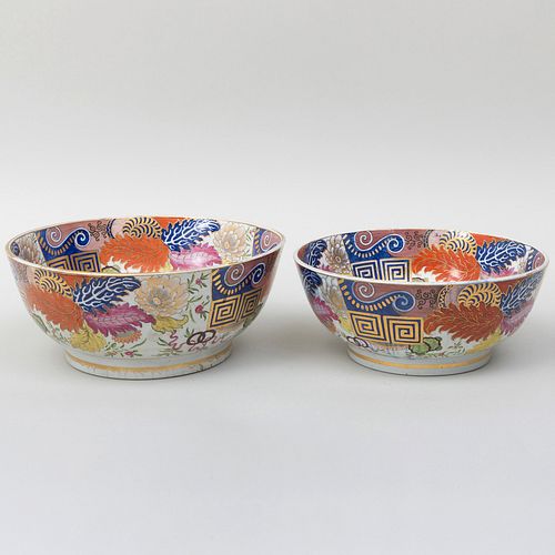 Two Turners Patent Ironstone Punch Bowls in Graduated Sizes