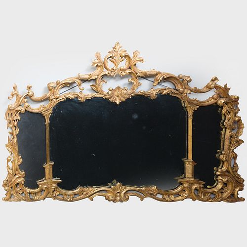 George II Giltwood Overmantel Mirror