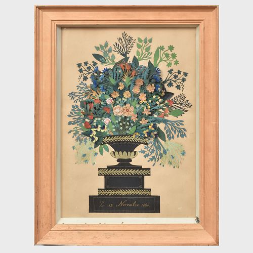 French Cut Paper Floral Still Life