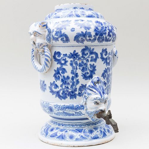 Portuguese Blue and White Faience Cistern