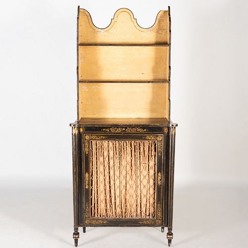 Regency Black and Yellow Painted Chiffonier