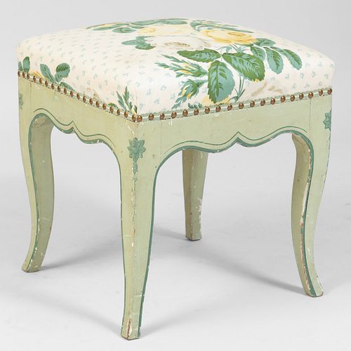 Louis XV Style Green Painted Tabouret, Colefax & Fowler