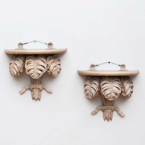 Three Pairs of Painted Wall Brackets