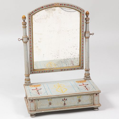 George III Style Painted Dressing Mirror, Modern