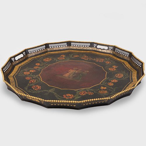 Victorian Painted TÃ´le Tray