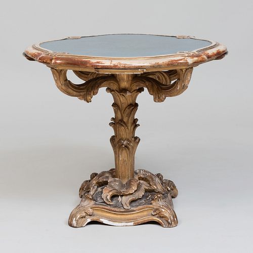 French Painted and Parcel-Gilt Low Table, Maison Jansen 