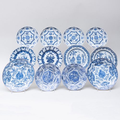 Group of Chinese Blue and White Porcelain Plates