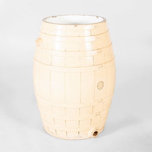English Glazed Earthenware Barrel Form Cistern