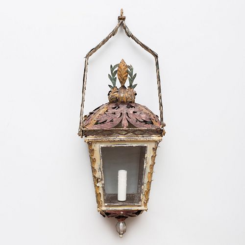 Continental Painted TÃ´le Hanging Lantern