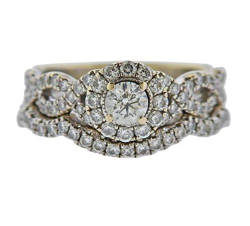 Neil Lane 14k Gold Diamond Engagement Wedding Ring Set