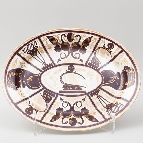 English Porcelain Egyptomania Meat Platter