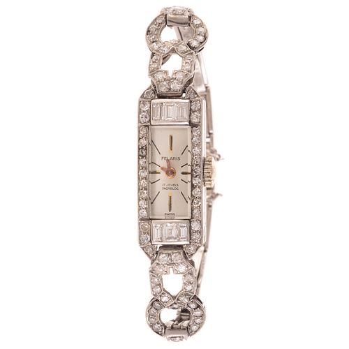 A Ladies Art Deco Felaris Diamond Wristwatch