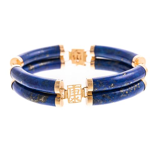 A Lapis Lazuli Link Bracelet in 14K