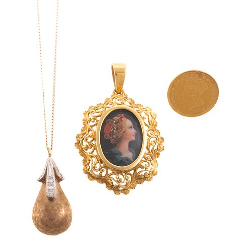 A Indian Head Coin Earring, Necklace & Pendant