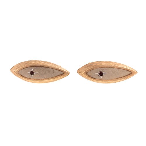 A Mid Century Pair of Two Tone Cufflinks