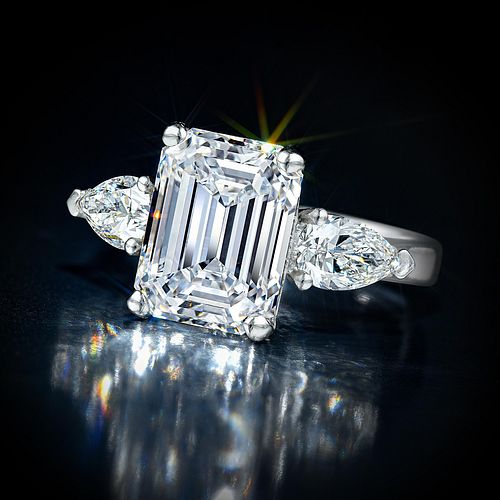 5.01-Carat Emerald-Cut Diamond Ring