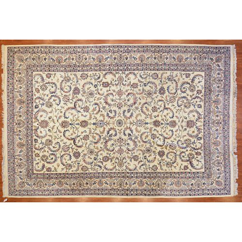 Indo Kashan Carpet, India, 9.7 x 14.3