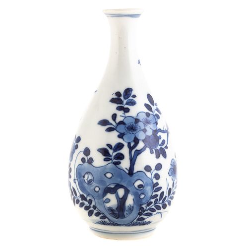 Small Chinese Blue/White Bottle Vase