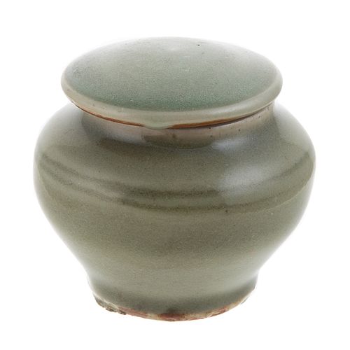 Chinese Celadon Porcelain Covered Jar
