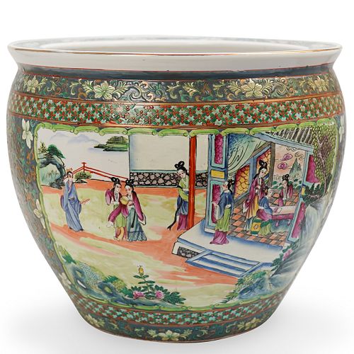 Chinese Porcelain Geisha Fish Bowl