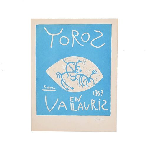 Picasso Linocut Toros Vallauris 1957 Signed Arnera 38/200