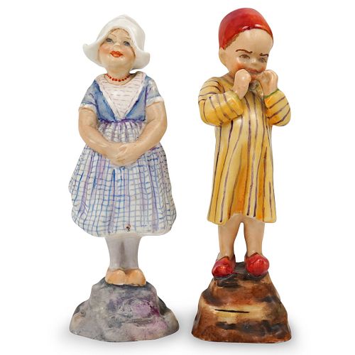 (2 pc) Royal Worcester Porcelain Figurines