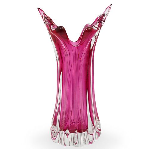 Signed Murano Art Glass Vase