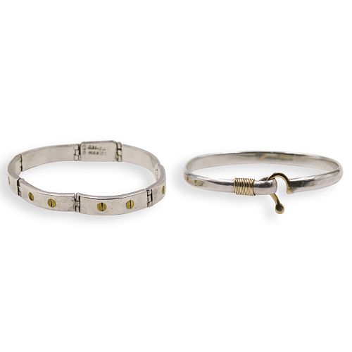 (2pc) Sterling Silver Cuff & Bracelet