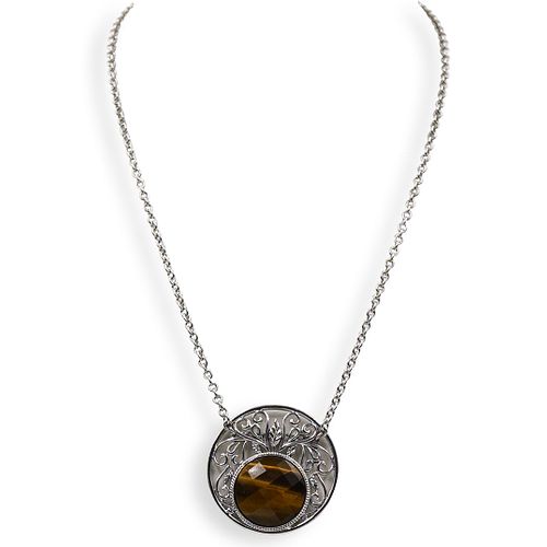 Sterling Silver Tigers Eye NecklaceÂ