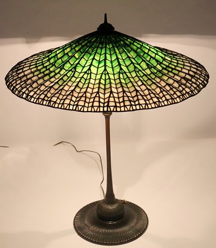 Tiffany Studios Table Lamp With "Lotus" Shade