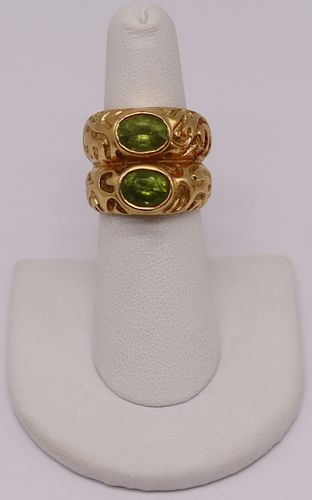 JEWELRY. 18kt Gold and Colored Gem Cocktail Ring.