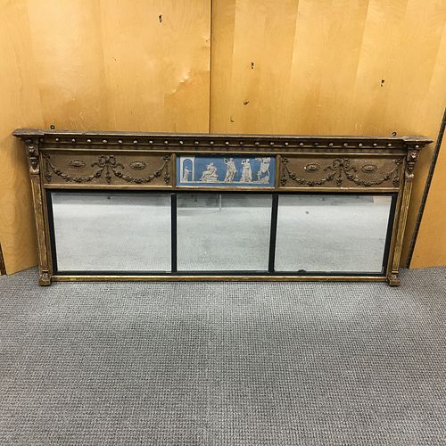 Neoclassical Carved and Gilt Overmantel Mirror