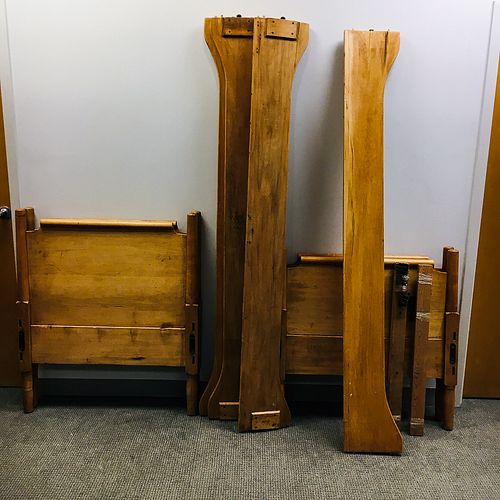 Pair of Shaker-style Maple Twin Beds