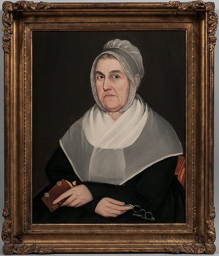 Ammi Phillips (New York/Connecticut, 1788-1865)    Portrait of Elizabeth Du Bois Bailey