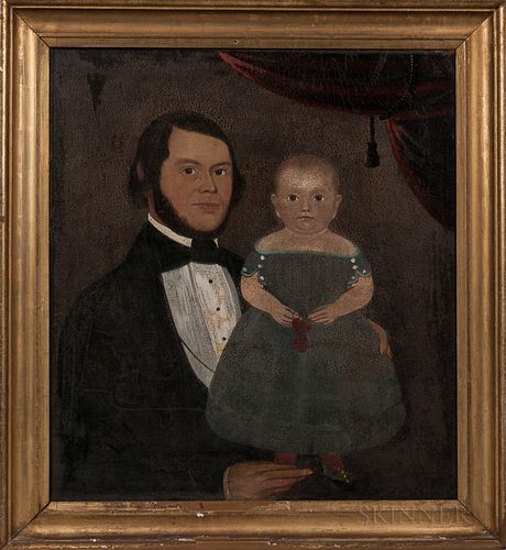 Prior/Hamblen School, Mid-19th Century    Portrait of a Father and Son
