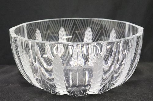 Lalique France Signed Glass Bowl.