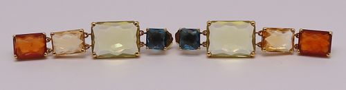 JEWELRY. Pair of Ippolita 18kt Gold and Colored