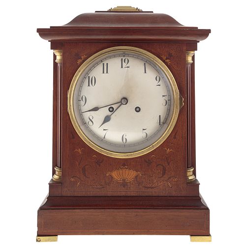 Georgian Style Inlaid Mahogany Bracket Clock