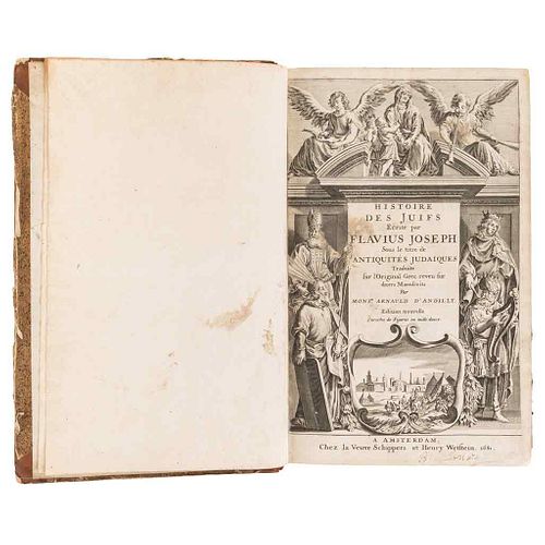 Flavius, Joseph. Histoire des Juifs. Sous le Titre de Antiquités Judaiques. Amsterdam: Chez la Veuve Schippers... 1681. 222 engravings.