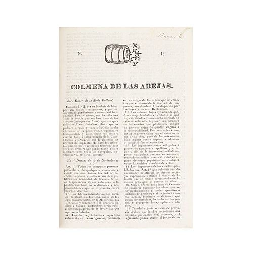 Los Primeros Periódicos Poblanos y Otros Documentos. La Abeja Poblana - Colmena de las Abejas - El Amigo del Pueblo. Puebla: 1820 - 21.