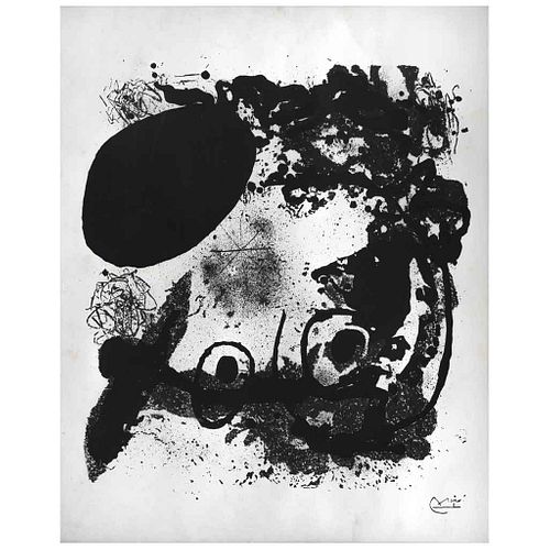 JOAN MIRÓ, Untitled, Signed in iron, Screenprint w/o printing number, 17.7 x 15.3" (45 x 39 cm)