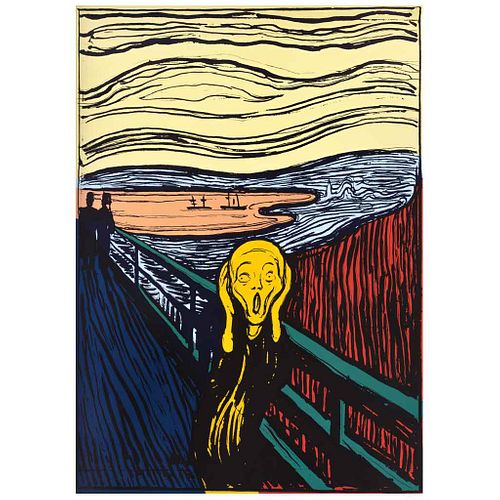 ANDY WARHOL ,IIIA .58 (e): The Scream (After Munch), w/seal on the back "Fill in your own signature",Serigraph 108 / 1500
