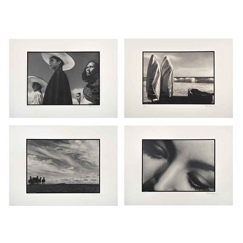 GABRIEL FIGUEROA, 9 Photo Serigraphs, Signed and dated 90, Photographs w/different printing numbers 23.2x30.7x0.3" (59x78x1 cm) each, Pieces: 9