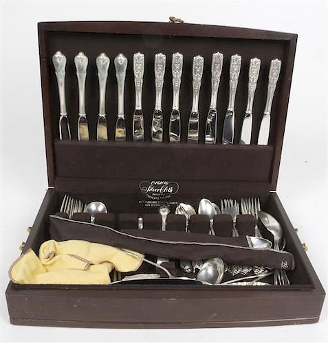 An American Silver Flatware Service, Westmorland Sterling Co., Wallingford, CT, Circa 1940,