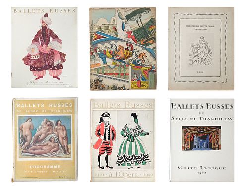 A GROUP OF SIX BALLETS RUSSES PROGRAMS, 1920S