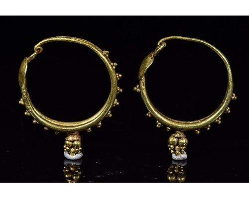 ROMAN GOLD EARRINGS WITH GRANULATION