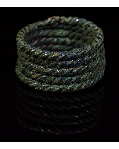VIKING PERIOD COILED BRONZE RING