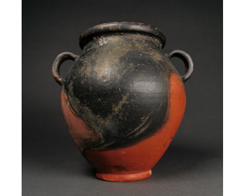 ANCIENT GREEK TERRACOTTA HANDLED JAR